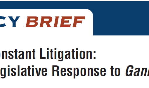 Moving Beyond Constant Litigation: Principles for a Legislative Response to Gannon V